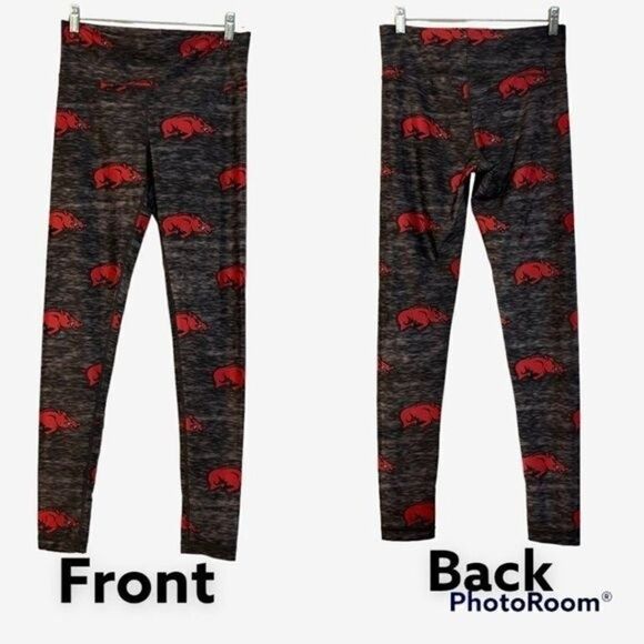 Arkansas Razorbacks Charcoal Leggins Size Small - Picture 1 of 6